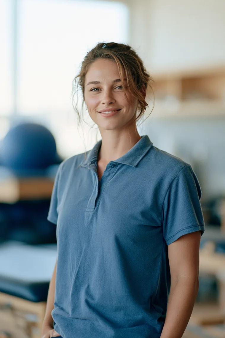 An allied health clinician in her practice
